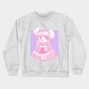 Pink bunny girl Crewneck Sweatshirt